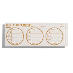 Each rum tasting card is printed on heavy paper