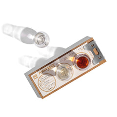 Place your rum directly on the thick rum tasting card