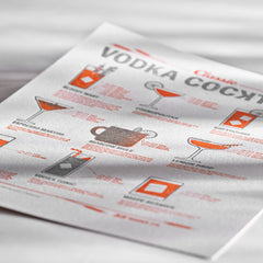 Letterpress Vodka Cocktails Print