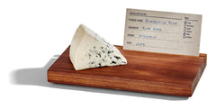 Present cheeses beautifully with the included cheese board and letterpressed placards.