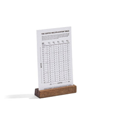 Coffee Multiplication Table in Walnut Stand