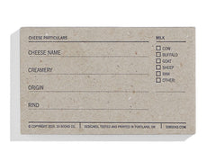 Eight letterpressed cheese placards are included in the set.