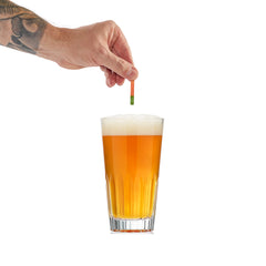 Tear off a pH Strip from the Dispenser and dip into beer
