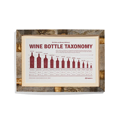 Framed Wine Bottle Print Made from Wine Barrels