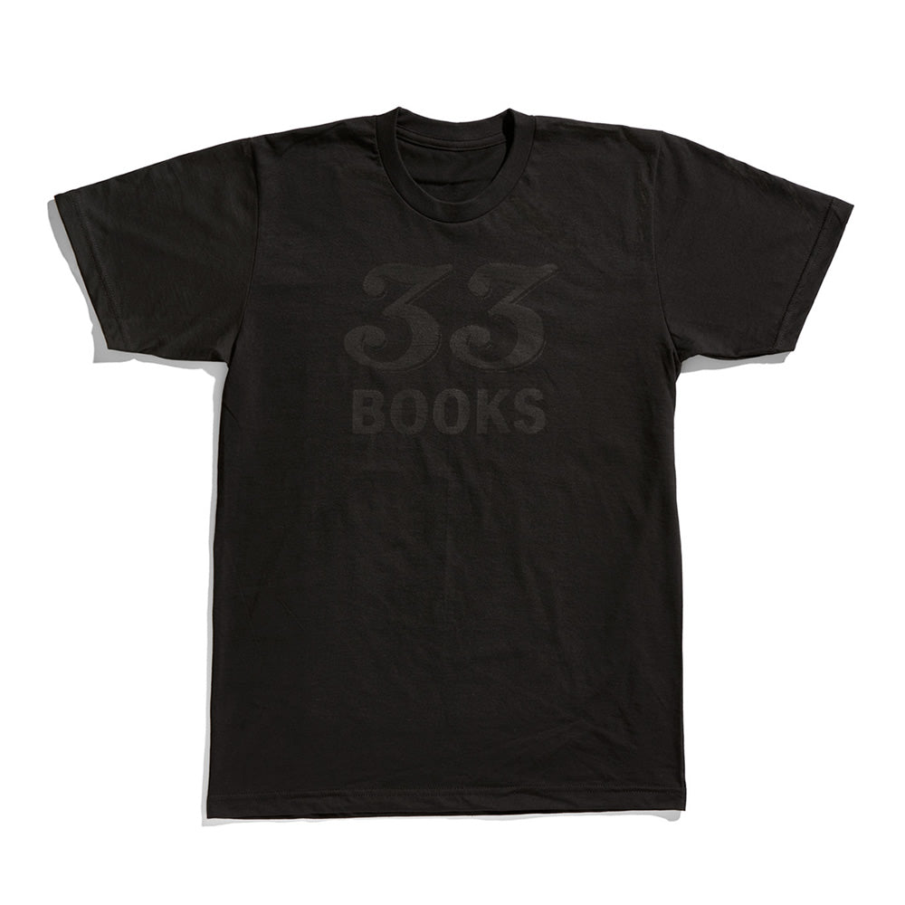 33 Books Co. Black-on-Black Logo Tee