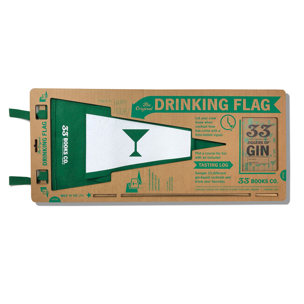 The Original Drinking Flag Kit with Gin Journal and Gin Flag