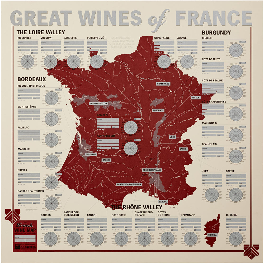 French Wine Poster - 33 Books